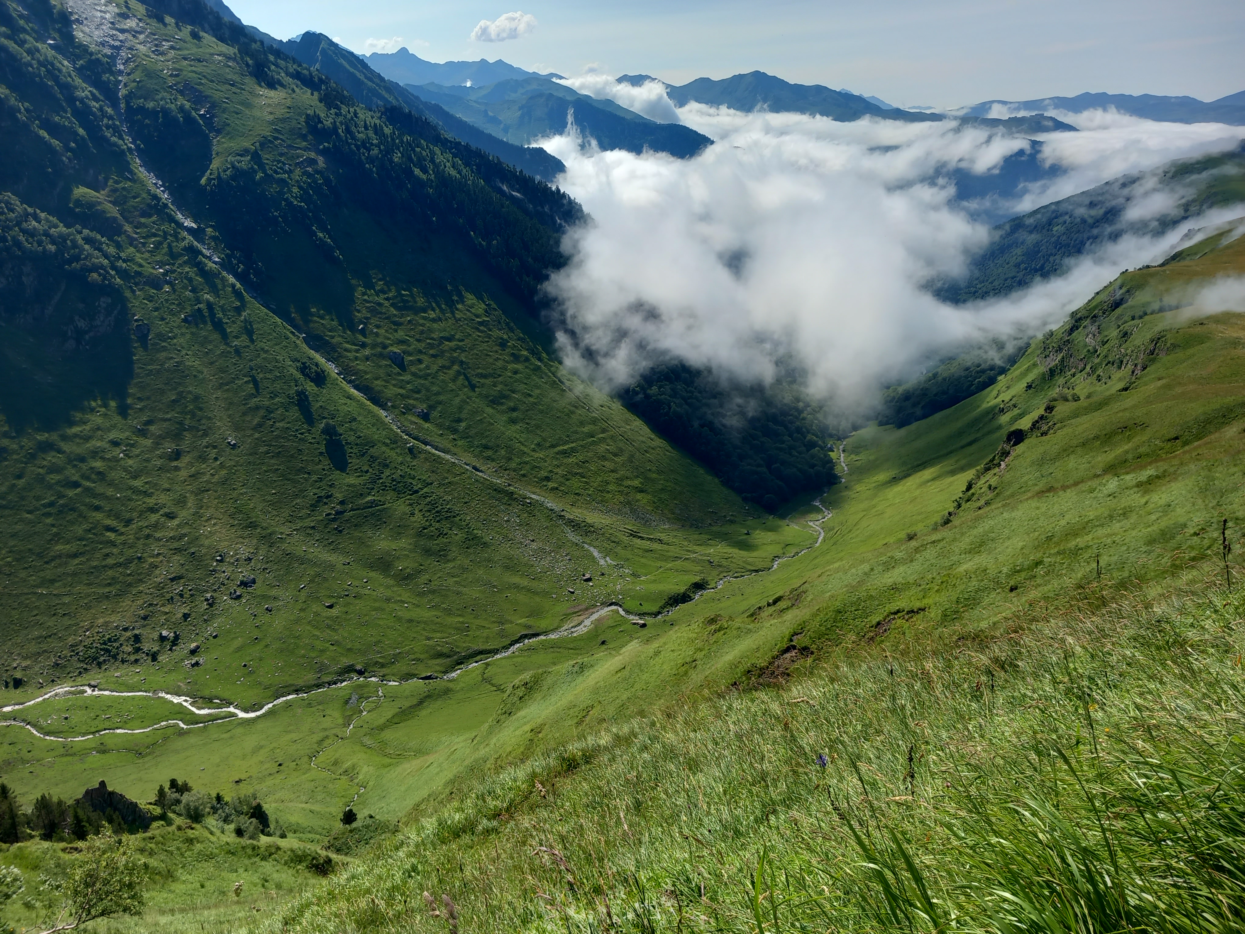 Vallon de la Frèche depuis les crêtes de Crabides