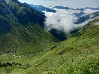 Vallon de la Frèche depuis les crêtes de Crabides
