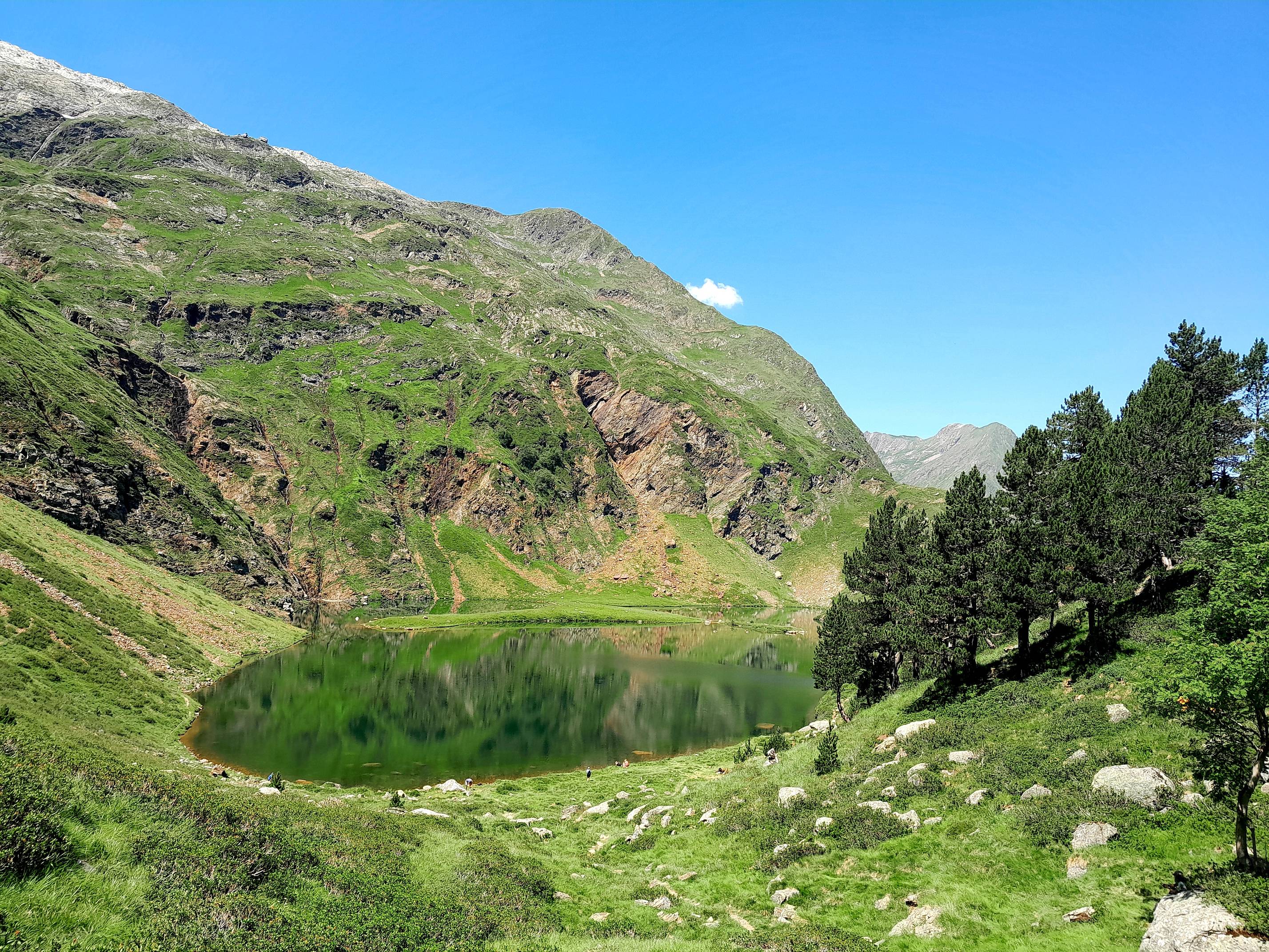 L'arrivée au lac Vert