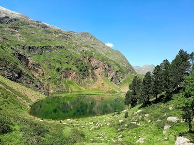 L'arrivée au lac Vert